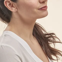 Histoire d'Or Boucles D'oreilles Puces Eleanor Fleur Or Rose Oxyde De Zirconium Best