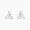 Histoire d'Or Boucles D'oreilles Puces Eleanor Fleur Or Blanc Oxyde De Zirconium Clearance