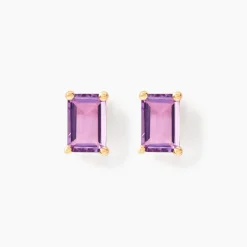 Histoire d'Or Boucles D'oreilles Puces Emilian Or Jaune Améthyste or jaune améthyste violet Hot