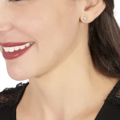 Histoire d'Or Boucles D'oreilles Puces Eleanor Fleur Or Jaune Oxyde De Zirconium Outlet