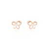 Histoire d'Or Boucles D'oreilles Puces Eleanor Fleur Or Rose Oxyde De Zirconium Discount