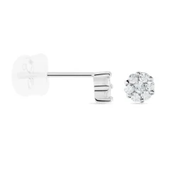 Histoire d'Or Boucles D'oreilles Puces Eleanor Fleur Or Blanc Oxyde De Zirconium Hot