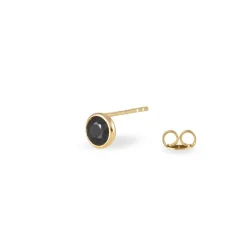 Histoire d'Or Boucles D'oreilles Puces Edy Serti Clos Or Jaune Saphir or jaune saphir noir Discount
