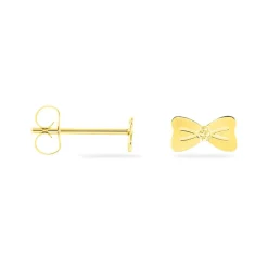Histoire d'Or Boucles D'oreilles Puces Evonne Noeud Or Jaune Hot