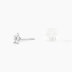 Histoire d'Or Boucles D'oreilles Puces Elais Etoile Or Blanc Oxyde De Zirconium Online
