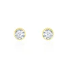 Histoire d'Or Boucles D'oreilles Puces Elda Serti Clos Or Jaune Oxyde De Zirconium Online