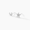 Histoire d'Or Boucles D'oreilles Puces Eden Or Blanc Oxyde De Zirconium Discount