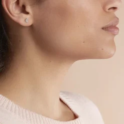 Histoire d'Or Boucles D'oreilles Puces Eden Or Blanc Oxyde De Zirconium Discount