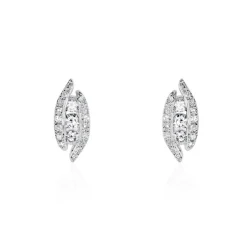 Histoire d'Or Boucles D'oreilles Puces Eternite Or Blanc Diamant Discount