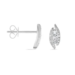 Histoire d'Or Boucles D'oreilles Puces Eternite Or Blanc Diamant Discount