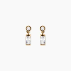 Histoire d'Or Boucles D'Oreilles Puces Estela Plaque Or Jaune Oxyde De Zirconium Discount