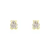 Histoire d'Or Boucles D'oreilles Puces Emerica Ours 0 Or Jaune Strass Best