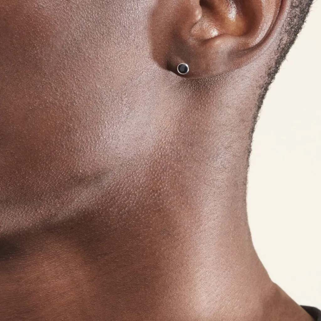 Histoire d'Or Boucles D'oreilles Puces Edy Serti Clos Or Blanc Saphir Clearance