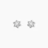 Histoire d'Or Boucles D'oreilles Puces Emiliette Argent Blanc Oxyde De Zirconium New