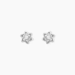 Histoire d'Or Boucles D'oreilles Puces Emiliette Argent Blanc Oxyde De Zirconium New