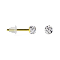 Histoire d'Or Boucles D'oreilles Puces Fidelia Boule Or Jaune Boules Cristal Best