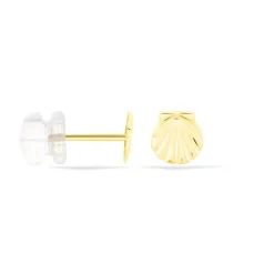 Histoire d'Or Boucles D'oreilles Puces Franzine Coquillage Or Jaune Best