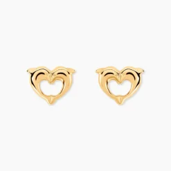 Histoire d'Or Boucles D'oreilles Puces Fulvie Double Dauphins Or Jaune Outlet