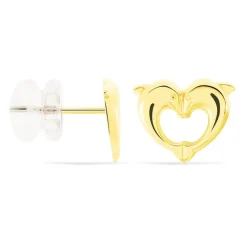 Histoire d'Or Boucles D'oreilles Puces Fulvie Double Dauphins Or Jaune Outlet