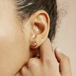 Histoire d'Or Boucles D'oreilles Puces Fidelia Boule Or Rose