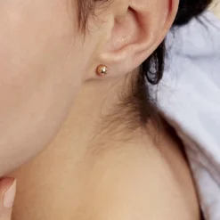 Histoire d'Or Boucles D'oreilles Puces Fidelia Boule Or Jaune Sale