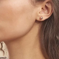 Histoire d'Or Boucles D'oreilles Puces Fidelia Boule or rose Discount