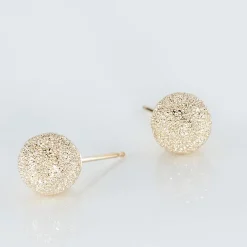 Histoire d'Or Boucles D'oreilles Puces Fidelia Boule Sablee or jaune Best