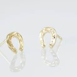 Histoire d'Or Boucles D'oreilles Puces Freyia Cheval Or Jaune Sale