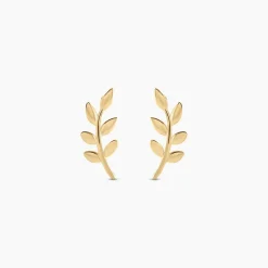 Histoire d'Or Boucles D'oreilles Puces Foliora Or Jaune New