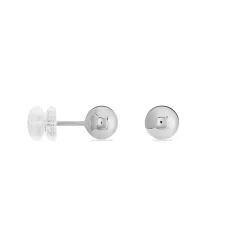 Histoire d'Or Boucles D'oreilles Puces Fidelia Boule or blanc
