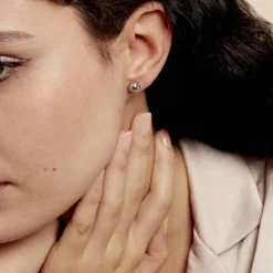 Histoire d'Or Boucles D'oreilles Puces Fidelia Boule or blanc Outlet