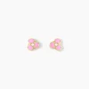 Histoire d'Or Boucles D'oreilles Puces Fleur Rose Or Jaune Clearance