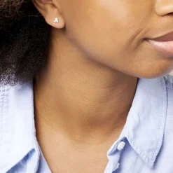 Histoire d'Or Boucles D'oreilles Puces Fleur Rose Or Jaune Clearance