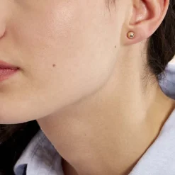 Histoire d'Or Boucles D'oreilles Puces Fidelia Boule Or Jaune Best