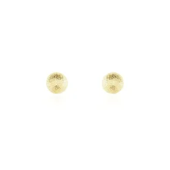 Histoire d'Or Boucles D'oreilles Puces Fidelia Boule Sablee or jaune Hot