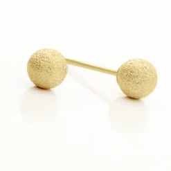 Histoire d'Or Boucles D'oreilles Puces Fidelia Boule Sablee or jaune Hot