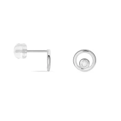 Histoire d'Or Boucles D'oreilles Puces Fidelia Or Blanc Diamant Outlet