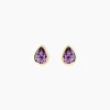 Histoire d'Or Boucles D'oreilles Puces Fassia Or Jaune Amethyste Best