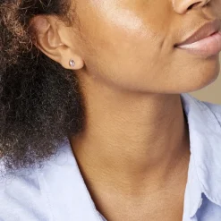 Histoire d'Or Boucles D'oreilles Puces Fassia Or Jaune Amethyste Best