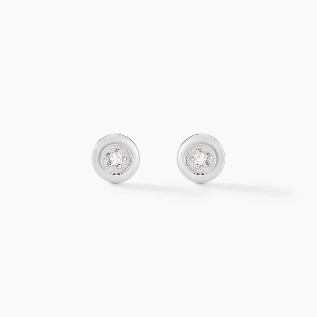 Histoire d'Or Boucles D'oreilles Puces Fatiana or blanc diamant Outlet