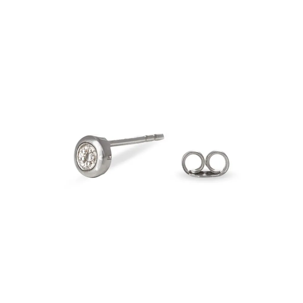 Histoire d'Or Boucles D'oreilles Puces Fatiana or blanc diamant Outlet