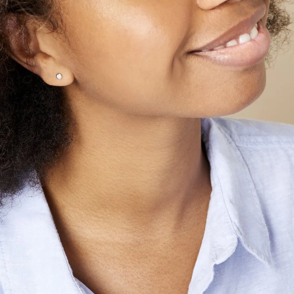 Histoire d'Or Boucles D'oreilles Puces Fatiana or blanc diamant Outlet