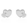 Histoire d'Or Boucles D'oreilles Puces Flamen Argent Blanc Oxyde De Zirconium Best