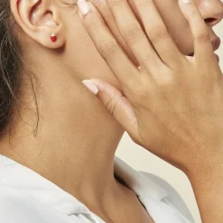 Histoire d'Or Boucles D'oreilles Puces Fraise Or Jaune Best