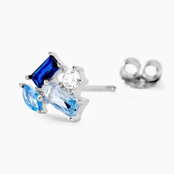 Histoire d'Or Boucles D'oreilles Puces Guillemette Argent Blanc Pierre D'imitation Hot