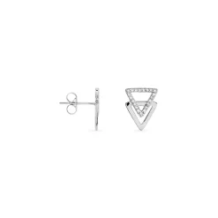 Histoire d'Or Boucles D'oreilles Puces Glorya Argent Blanc Oxyde De Zirconium Discount