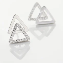 Histoire d'Or Boucles D'oreilles Puces Glorya Argent Blanc Oxyde De Zirconium Discount