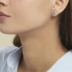 Histoire d'Or Boucles D'oreilles Puces Glorya Argent Blanc Oxyde De Zirconium Discount