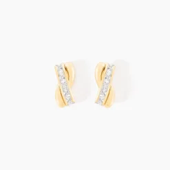 Histoire d'Or Boucles D'oreilles Puces Grebera Or Jaune Oxyde Best