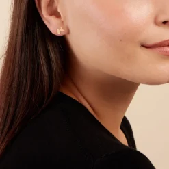 Histoire d'Or Boucles D'oreilles Puces Gwada Or Jaune